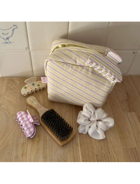 Emi Jay Linen Pouch in En Route Лляна косметичка