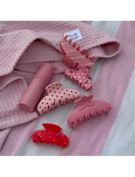 Emi Jay Big Effing Clip in Blush Polka Dot Великий крабик для волосся