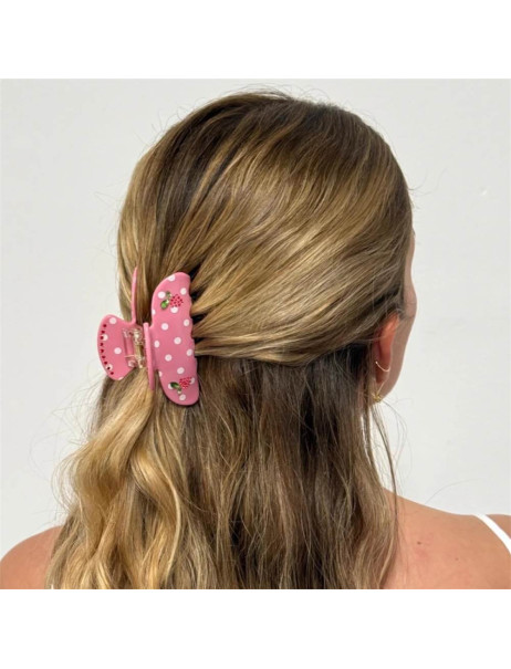Emi Jay Sweetheart Clip in Lychee Berry Dot Крабик для волос