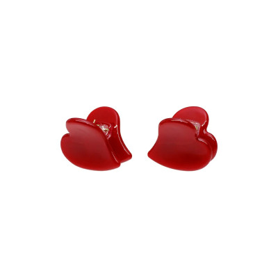 Emi Jay Baby Heart Clip Set in Cherry Kiss Набір крабиків