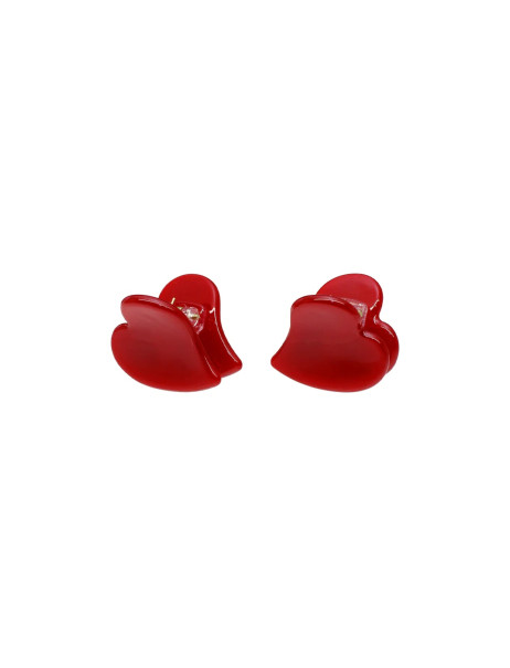 Emi Jay Baby Heart Clip Set in Cherry Kiss Набор крабиков