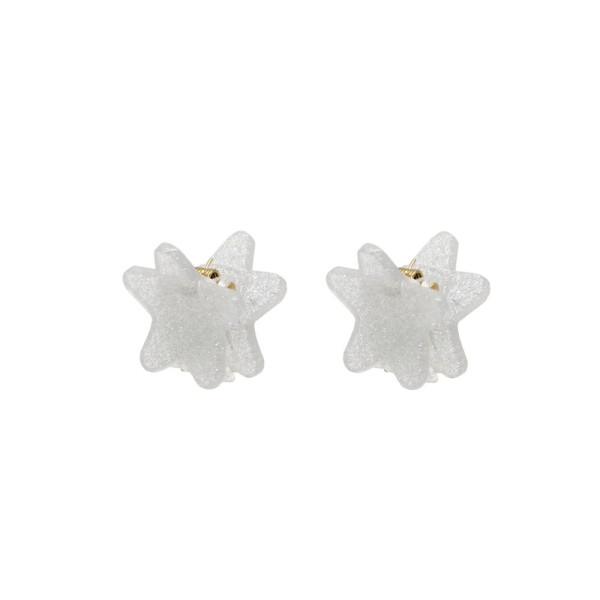 Emi Jay Baby Star Clip Set in Silver Tinsel Набір крабиків