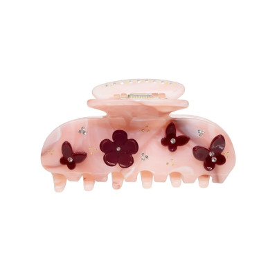 Emi Jay Sweetheart Clip in Bordeaux Chantilly Angel Food Крабик для волос