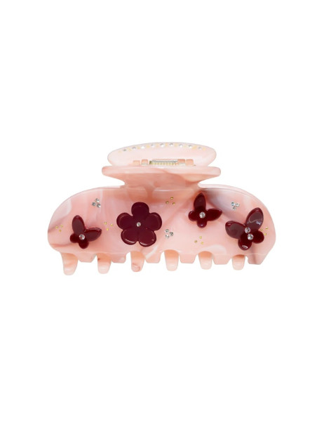 Emi Jay Sweetheart Clip in Bordeaux Chantilly Angel Food Крабик для волос