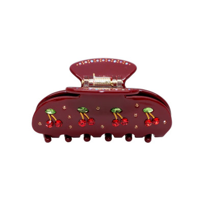 Emi Jay Sweetheart Clip in Bordeaux Cherry Pie Крабик для волос