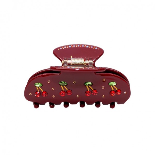 Emi Jay Sweetheart Clip in Bordeaux Cherry Pie Крабик для волос