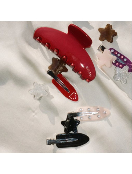 Emi Jay Black Tinsel Baby Star Clip Set