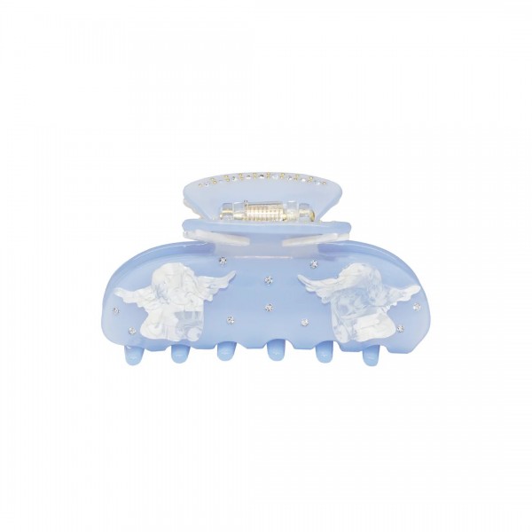 Emi Jay Sweetheart Clip in Blue Angel Wings Крабик для волос