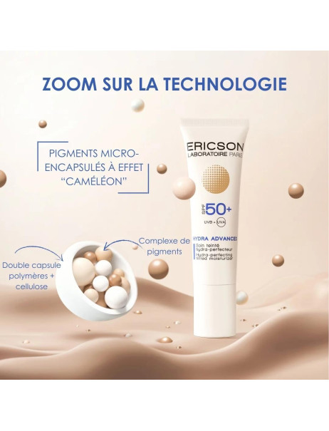 Ericson Laboratoire Hydra Advanced Hydra-Perfecting Tinted Moisturizer SPF 50+ Зволожуючий крем з тоном для бездоганної шкіри SPF 50+