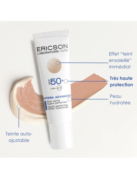 Ericson Laboratoire Hydra Advanced Hydra-Perfecting Tinted Moisturizer SPF 50+ Зволожуючий крем з тоном для бездоганної шкіри SPF 50+