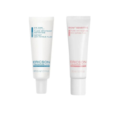 Ericson Laboratoire Biom+ Sensitive + Eye Zone Set Подарочный набор для домашнего ухода с косметичкой