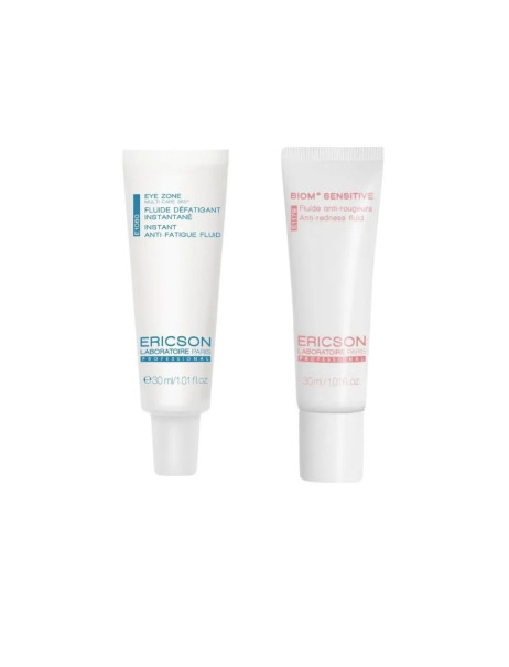 Ericson Laboratoire Biom+ Sensitive + Eye Zone Set Подарочный набор для домашнего ухода с косметичкой