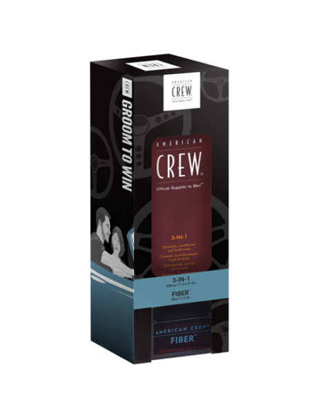 American Crew Набір Groom To Win 3 In 1 Fiber Duo (shmp / 250ml + fiber / 85g)