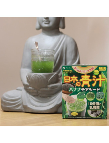 Fine Japan Aojiru With Chia Seeds Дієтична добавка Аодзіру з кале та насінням чіа