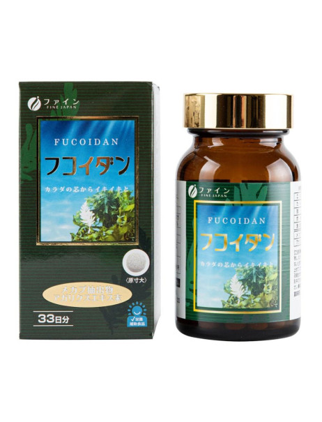 Fine Japan Fucoidan Mekabu and Agaricus Дієтична добавка фукоїдан з агариком