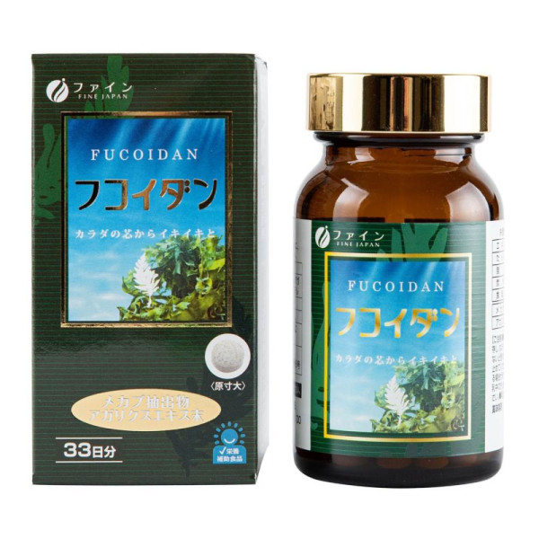Fine Japan Fucoidan Mekabu and Agaricus Дієтична добавка фукоїдан з агариком