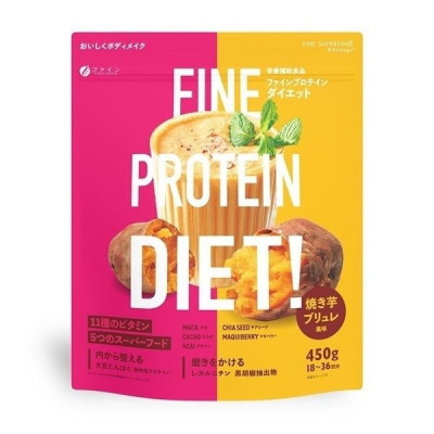 Fine Japan Protein Diet Baked Sweet Potato Дієтична добавка протеїн з L-карнітином та 5 суперфудами