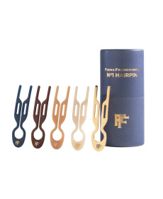 Fiona Franchimon No. 1 Hairpin Set Amsterdam Collection Soft Beige, Satin Sand, Royal Blue, Brown, Yellow Gold Steel 5 per box Набор из 5-ти шпилек в тубусе - Написать отзыв