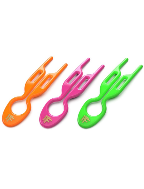 Fiona Franchimon No. 1 Hairpin Set Ibiza Collection Strawberry Pink, Apple Green, Tangerine Orange Набор шпилек (ярко-розовый, салатовый, оранжевый)