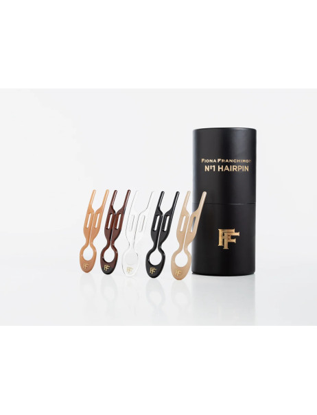 Fiona Franchimon No. 1 Hairpin Bestseller Collection Black, Brown, Transparent, Soft Beige, Satin Sand Набор шпилек Коллекция бестселлеров в тубусе