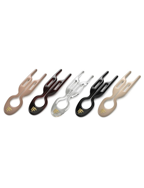Fiona Franchimon No. 1 Hairpin Bestseller Collection Black, Brown, Transparent, Soft Beige, Satin Sand Набор шпилек Коллекция бестселлеров в тубусе