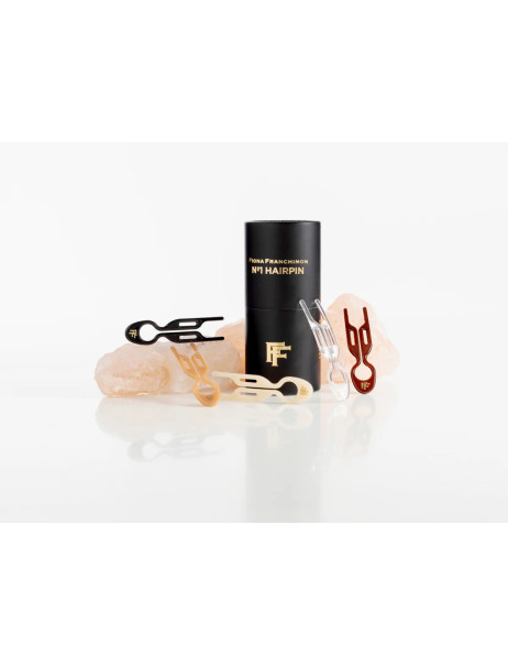 Fiona Franchimon No. 1 Hairpin Bestseller Collection Black, Brown, Transparent, Soft Beige, Satin Sand Набор шпилек Коллекция бестселлеров в тубусе