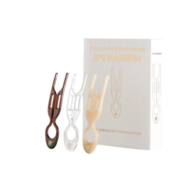 Fiona Franchimon No. 1 Hairpin Set London Collection Brown, Transparent, Soft Beige Набір шпильок (коричневий, прозорий, бежевий)