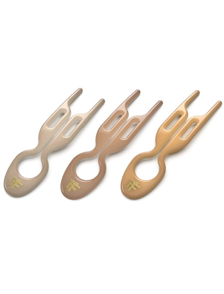 Fiona Franchimon No. 1 Hairpin Set Paris Collection Soft Beige, Satin Sand, Smooth Caramel Набор шпилек (бежевый, песочный, карамельный)