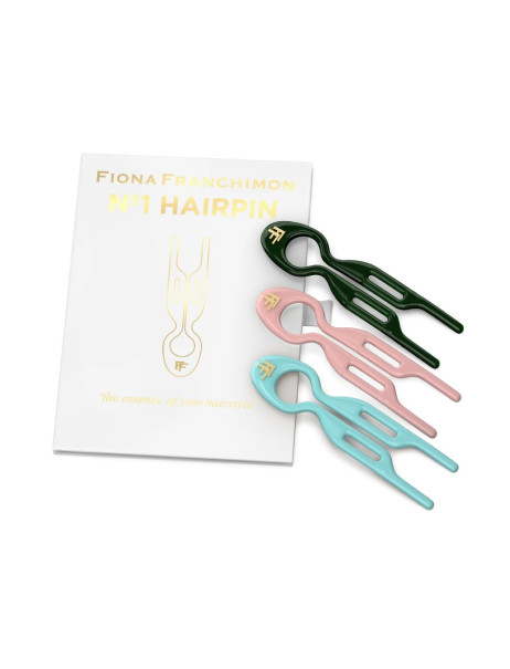 Fiona Franchimon No. 1 Hairpin Combi box Copenhagen Collection Emerald Green, Shell Pink, Tantalizing Blue Набор шпилек (изумрудный, розовый, тиффани)