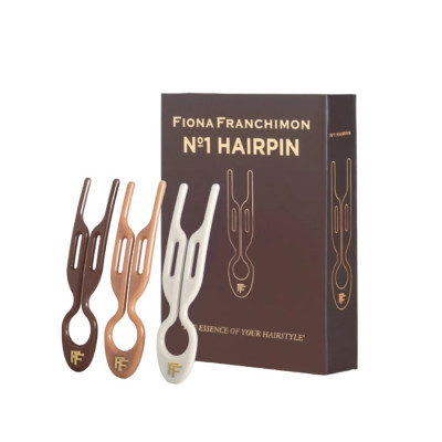 Fiona Franchimon No. 1 Hairpin Set Milano Collection Mochaccino, Cream White & Smooth Caramel Набір із 3-х шпильок (мокачино, молочний, карамельний)