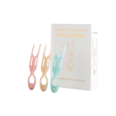Fiona Franchimon No. 1 Hairpin Combi box Miami Collection Seashell Pink, Soft Beige,  Tantalizing Blue Набор шпилек (розовый, бежевый, тиффани)