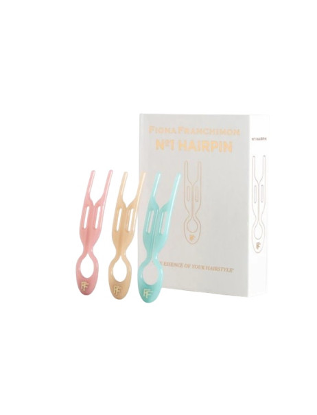 Fiona Franchimon No. 1 Hairpin Combi box Miami Collection Seashell Pink, Soft Beige, Tantalizing Blue Набор шпилек (розовый, бежевый, тиффани)