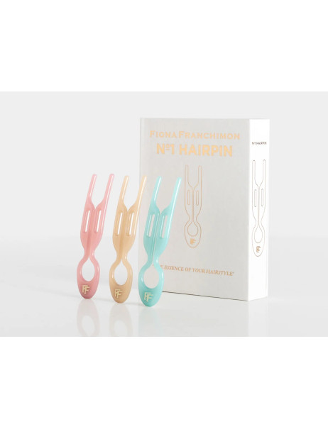 Fiona Franchimon No. 1 Hairpin Combi box Miami Collection Seashell Pink, Soft Beige, Tantalizing Blue Набор шпилек (розовый, бежевый, тиффани)