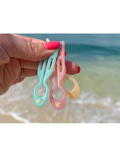 Fiona Franchimon No. 1 Hairpin Combi box Miami Collection Seashell Pink, Soft Beige, Tantalizing Blue Набор шпилек (розовый, бежевый, тиффани)