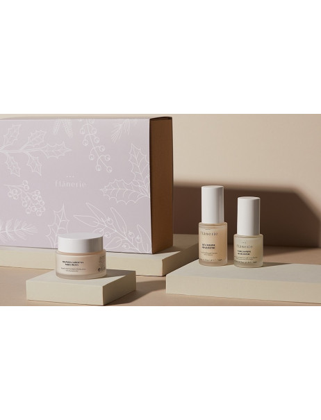 Flanerie 3-step Night Care Routine Christmas Set Рождественский набор “3-этапный ночной уход”