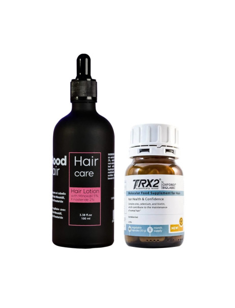 Good Hair Lotion With MinoxidiI 5% Finasteride 0,2% & Oxford Biolabs TRX2 Molecular Food Supplement for Hair Kombo Набір проти випадіння волосся