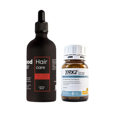 Good Hair Lotion With Minoxidil 5% And Spironolactone 1% & Oxford Biolabs TRX2 Molecular Food Supplement for Hair Kombo Набір проти випадіння волосся