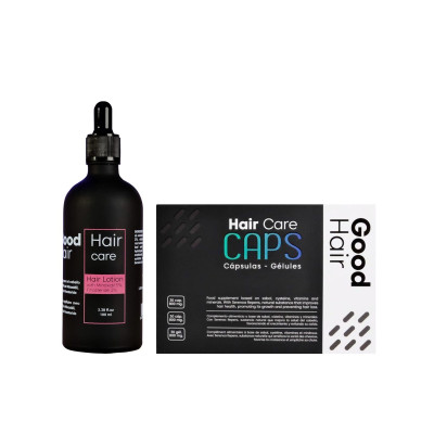 Good Hair Lotion With MinoxidiI 5% Finasteride 0,2% & Good Hair Care Caps Kombo Набір проти випадіння волосся