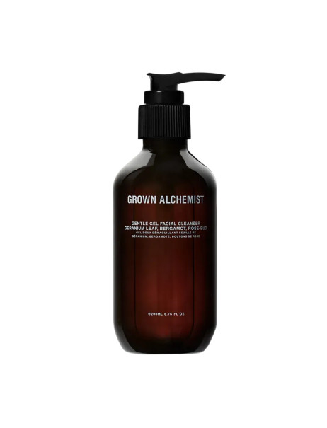 Grown Alchemist Gentle Gel Facial Cleanser М'який очисний гель для обличчя Лист Герані, Бергамот, Пуп’янки Троянди