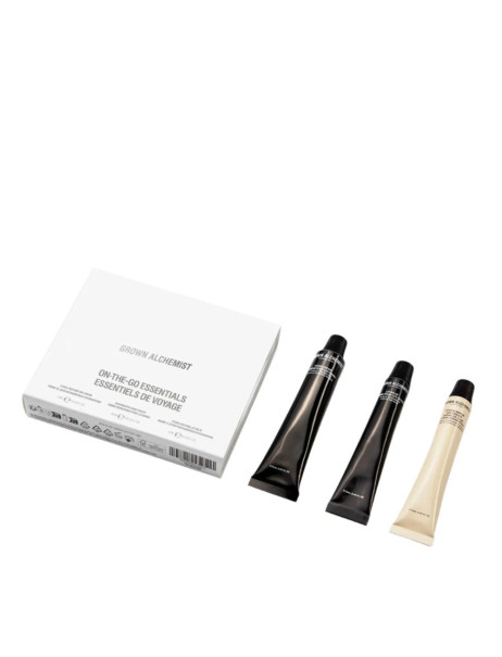 Grown Alchemist On-The-Go Essentials De Voyage Set Набір тревел тріо фаворитів для догляду за обличчям, губами та руками