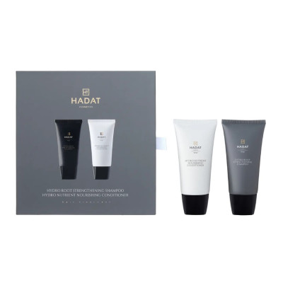 Hadat Cosmetics Mini Duo Set Hydro Root Strengthening Shampoo & Hydro Nutrient Nourishing Conditioner Подарунковий міні-набір для інтенсивного росту волосся