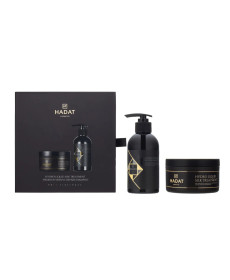 Hadat Cosmetics Duo Set Hydro Intensive Repair Shampoo & Hydro Liquid Silk Treatment Подарунковий набір для відновлення волосся - Написати відгук