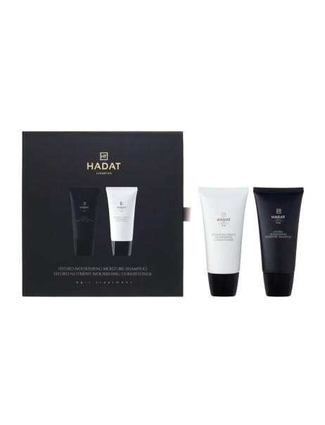 Hadat Cosmetics Mini Duo Set Hydro Nourishing Moisture Shampoo & Hydro Nutrient Nourishing Conditioner Подарунковий міні-набір для інтенсивного зволоження волосся