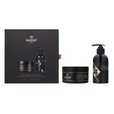 Hadat Cosmetics Duo Set Hydro Nourishing Moisture Shampoo & Hydro Liquid Silk Treatment Подарунковий набір для зволоження волосся 