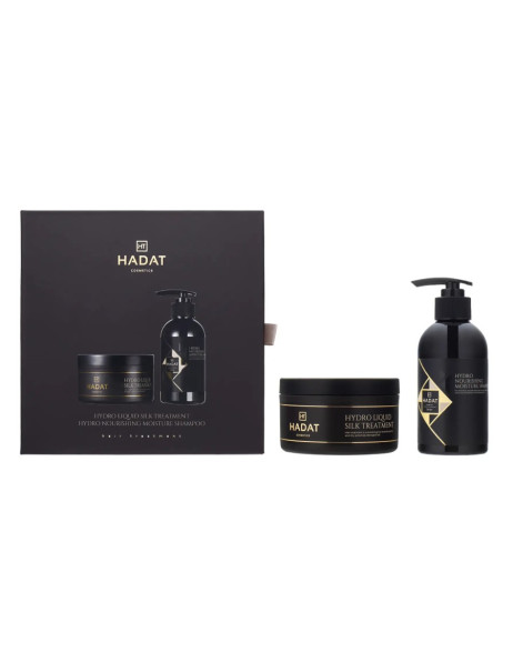 Hadat Cosmetics Duo Set Hydro Nourishing Moisture Shampoo & Hydro Liquid Silk Treatment Подарунковий набір для зволоження волосся