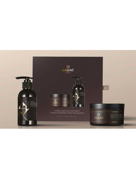 Hadat Cosmetics Duo Set Hydro Nourishing Moisture Shampoo & Hydro Liquid Silk Treatment Подарунковий набір для зволоження волосся