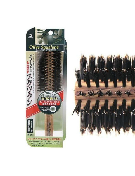 Hahonico Ikemoto Brush Olive Squalane OS-186 Лікувальний гребінець для пошкодженого волосся