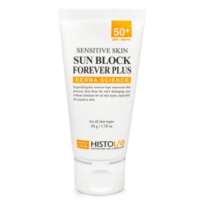 Histolab Derma Science Sensitive Skin Sun Block forever plus SPF 50+/PA+++ Сонцезахисна есенція для чутливої ​​шкіри