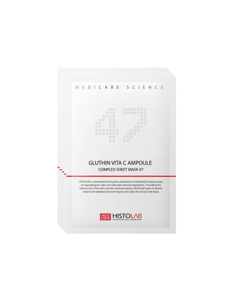 Histolab Gluthin Vita C Ampoule Complex Sheet Mask Маска на нетканній основі для вирівнювання тону шкіри