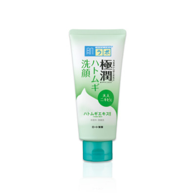 Hada Labo Лечебная пенка для умывания кожи склонной к акне Gokujyun Hatomugi Face Wash